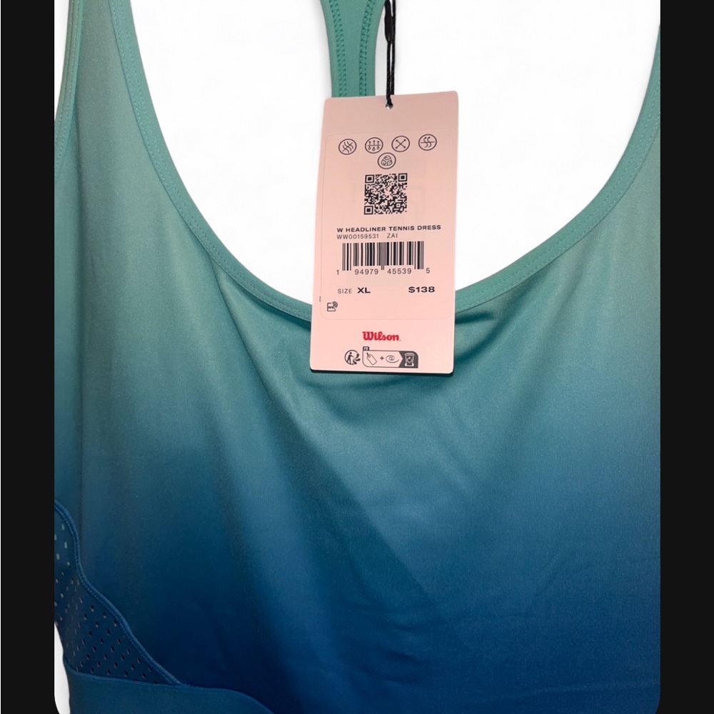 NWT Limited Edition Wilson Blue Ombre Athletic Tennis Dress - Picture 14 of 14